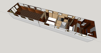 Bed box in narrowboat