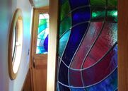 Stained glass in boat